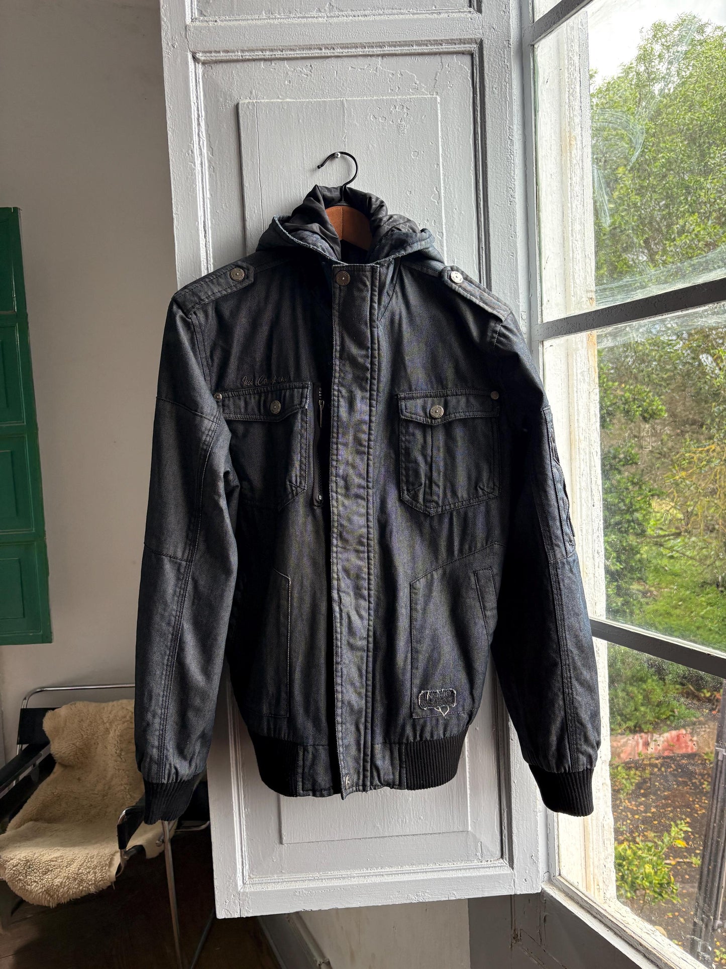 Dark Grey Hooded Men's Jacket — additional view 7