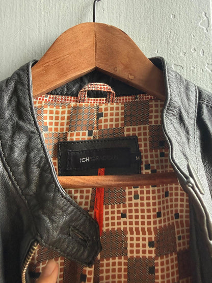 Cropped Black Leather Jacket — additional view 8
