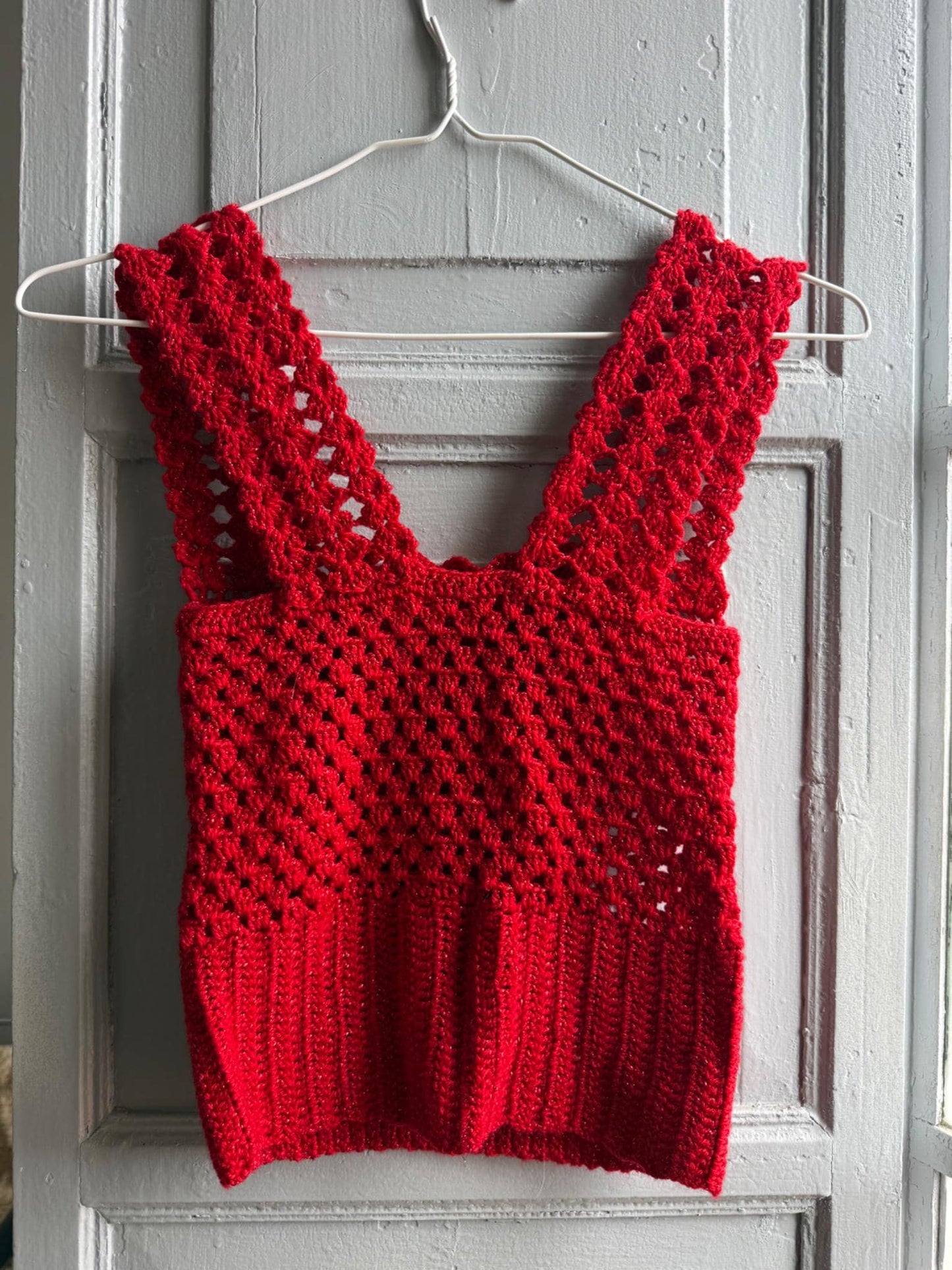 Sailor-Themed Red Crochet Top — additional view 5