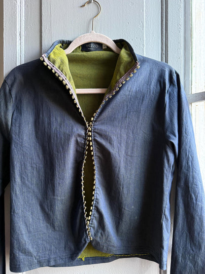 Vintage Y2K Blue and Green Women's Top — additional view 7