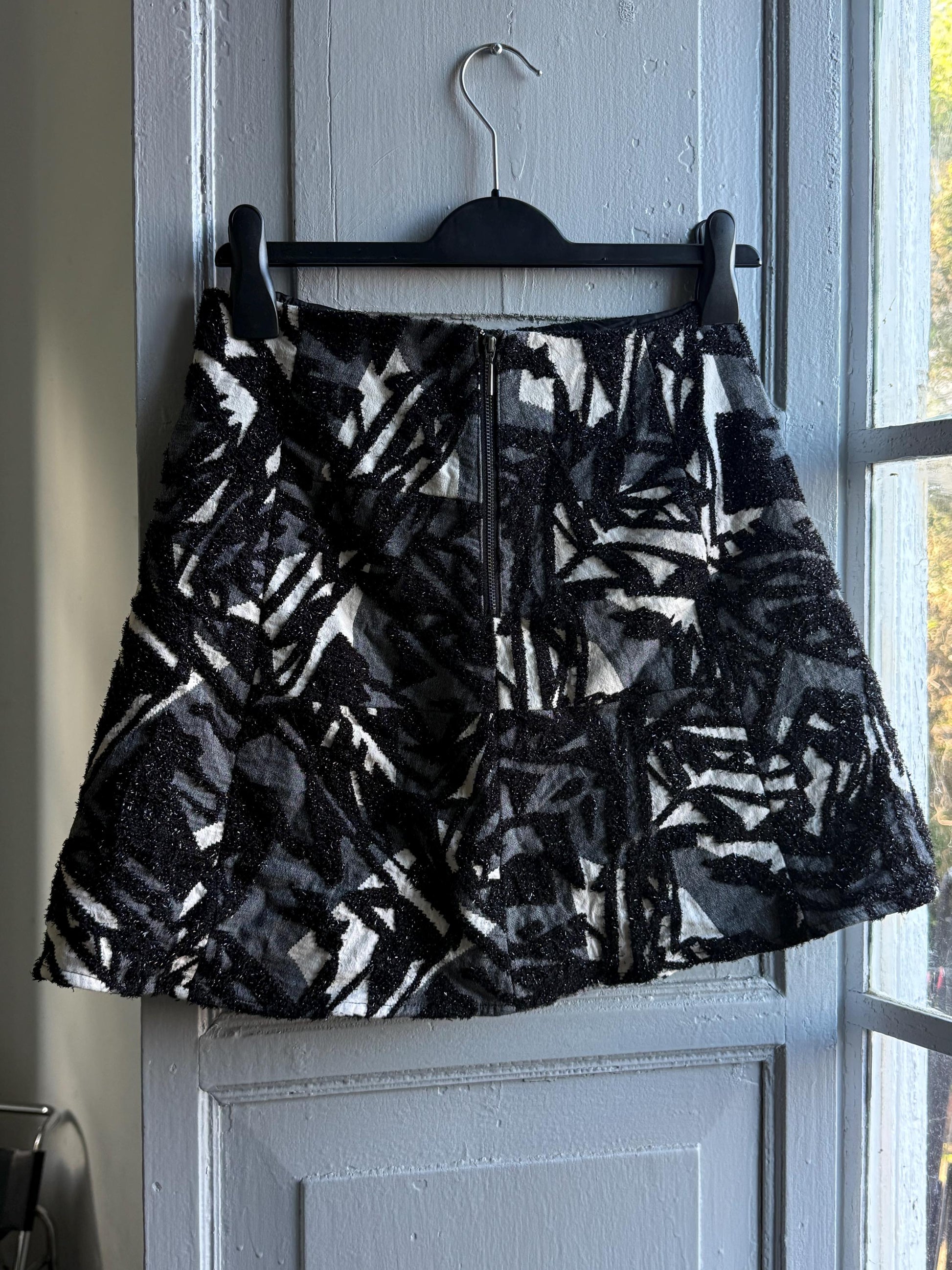 Textured Black and White Mini Skirt — additional view 9