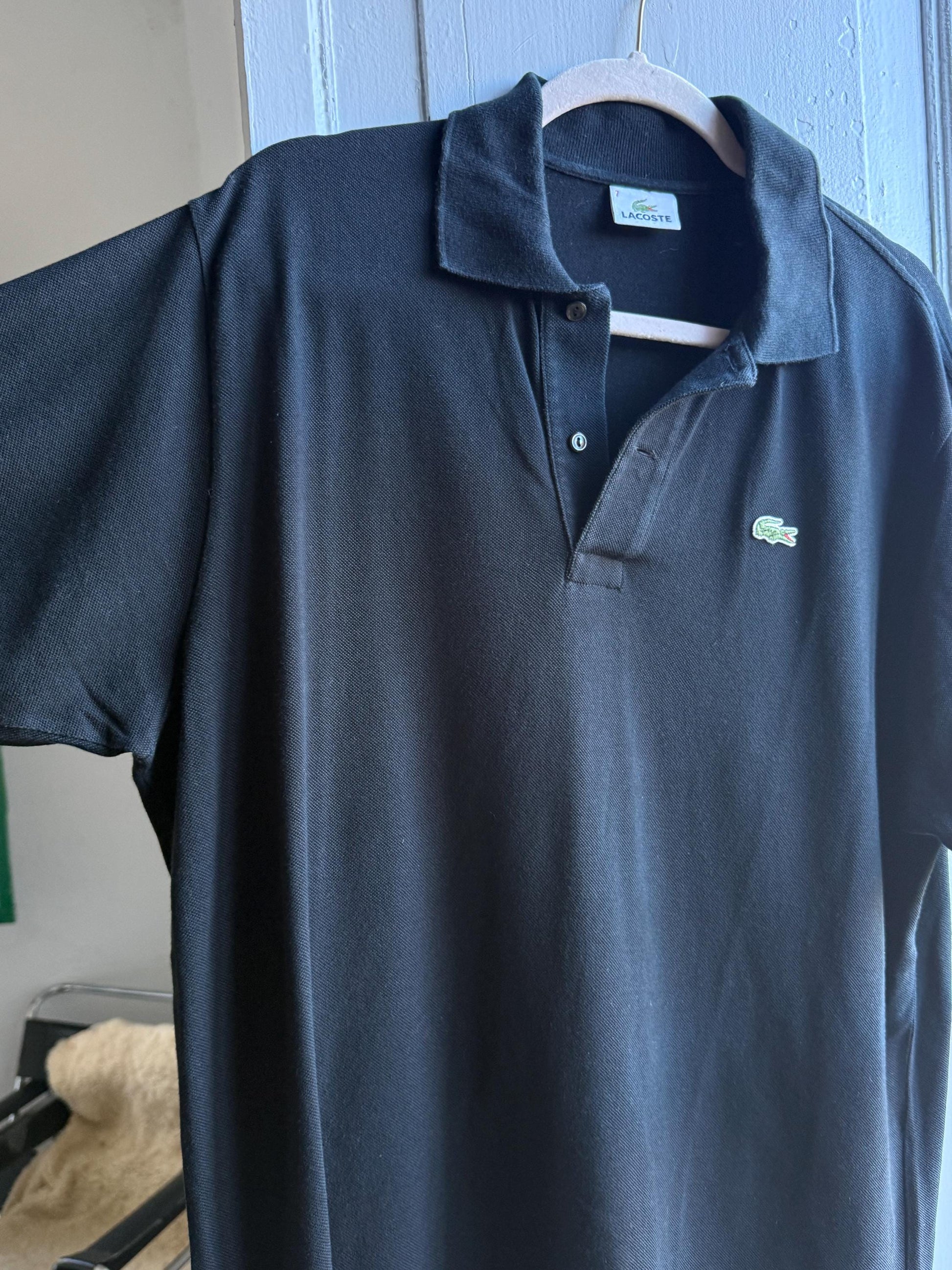 Vintage Men Lacoste black polo shirt, Preppy menswear, Branded clothing, XL