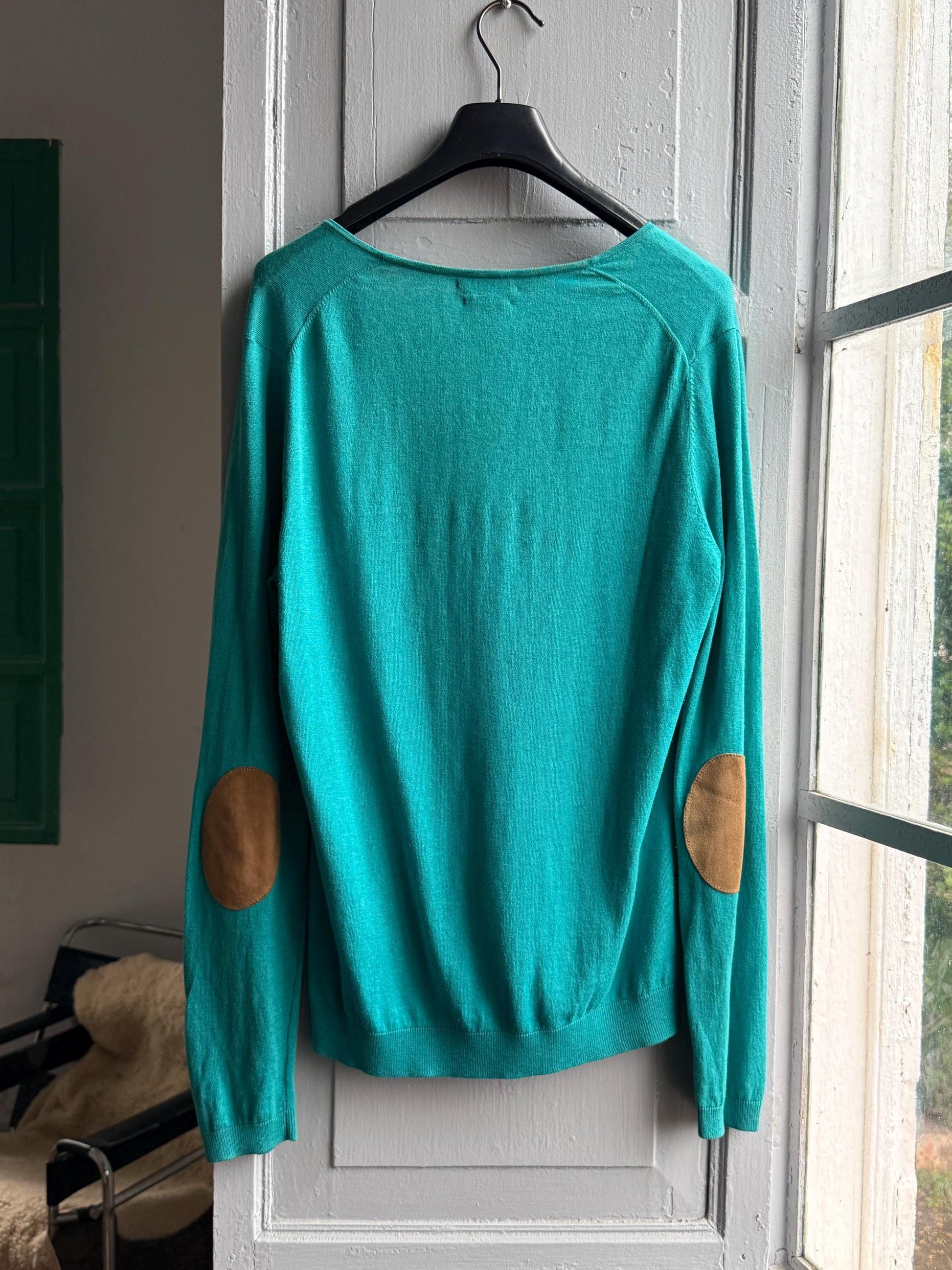Silk Cotton Light Teal Long Sleeve Shirt — additional view 8