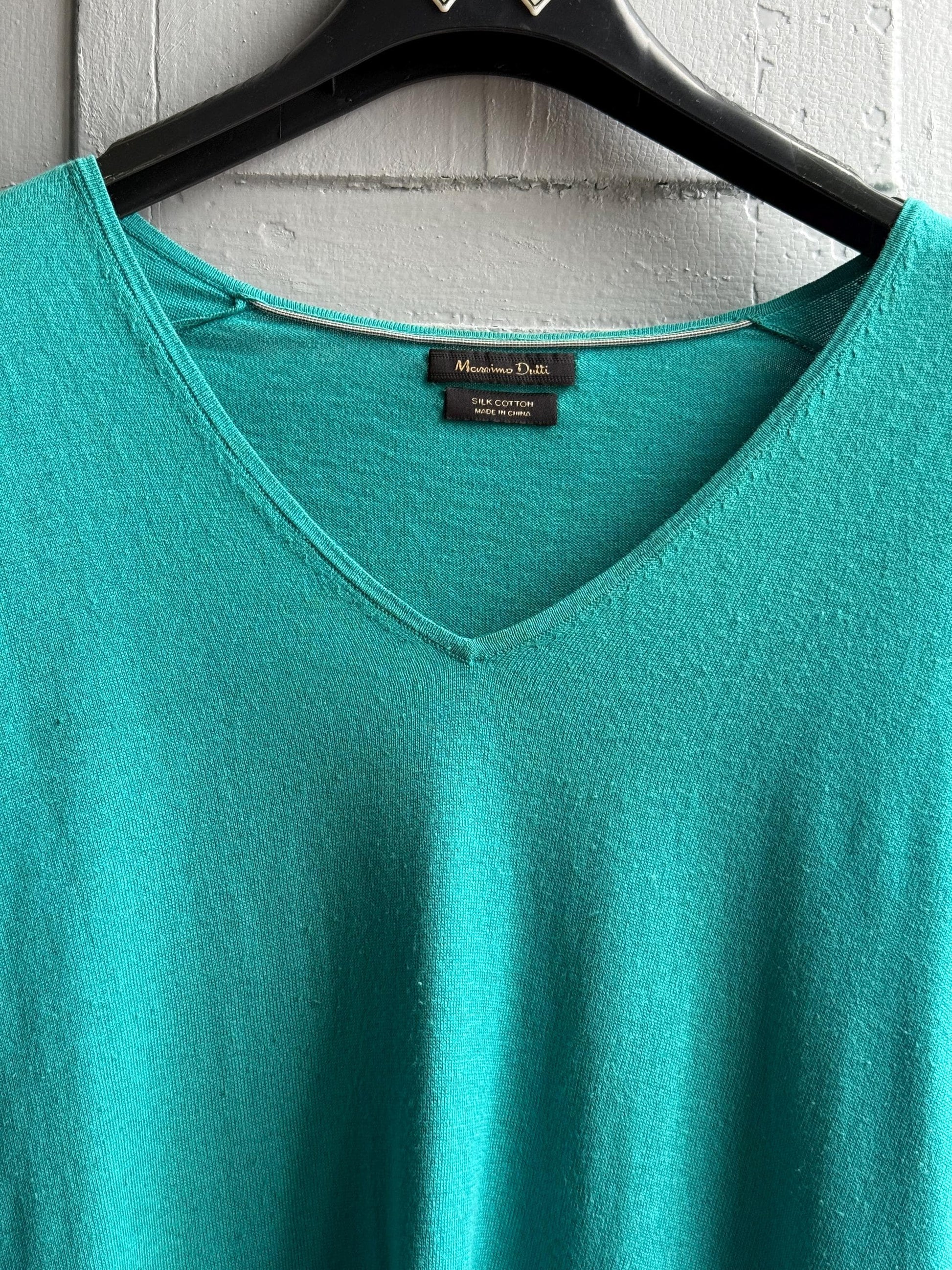 Silk Cotton Light Teal Long Sleeve Shirt — additional view 5
