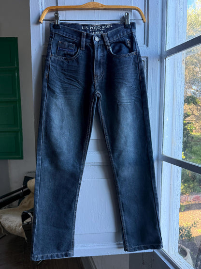 Blue Denim Straight Fit Jeans For Boys — detail