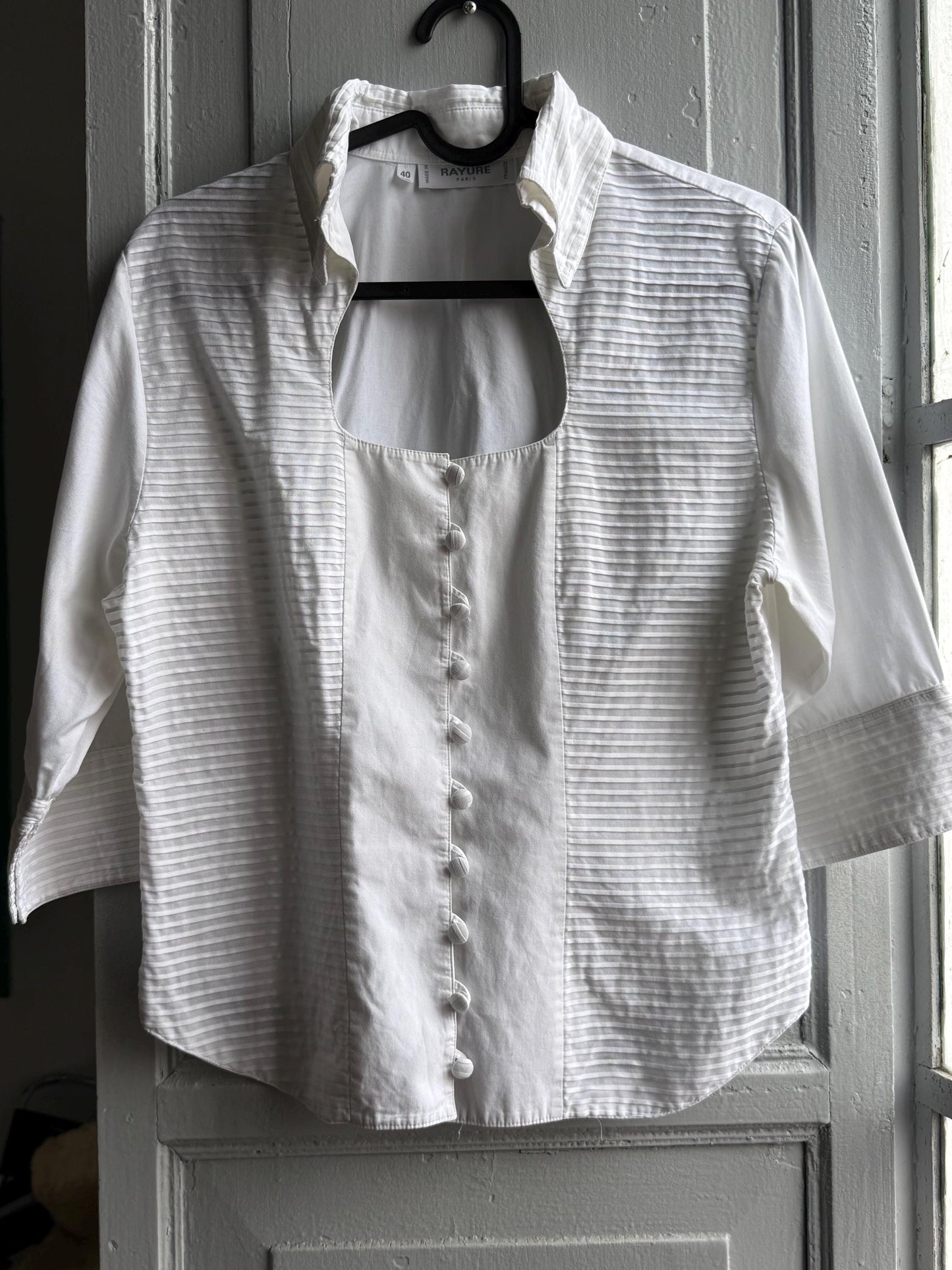 Vintage Rayure Paris Cut Out Blouse — additional view 7