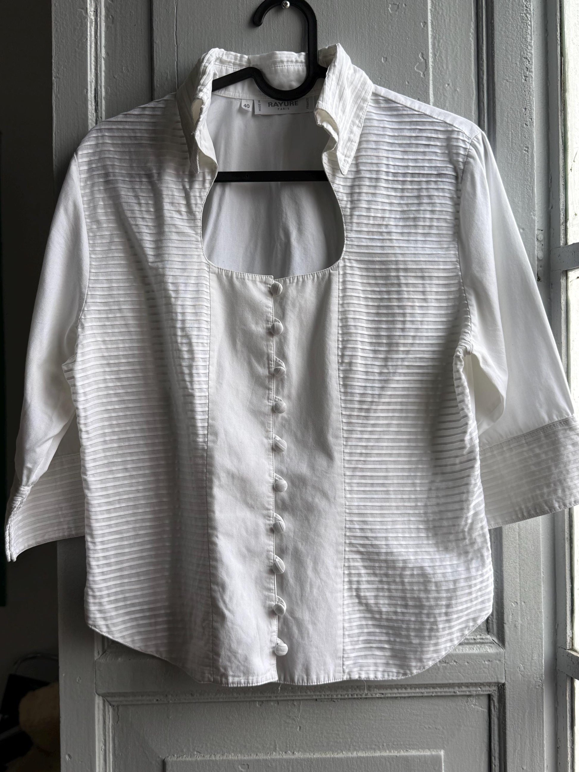 Vintage Rayure Paris Cut Out Blouse — additional view 7
