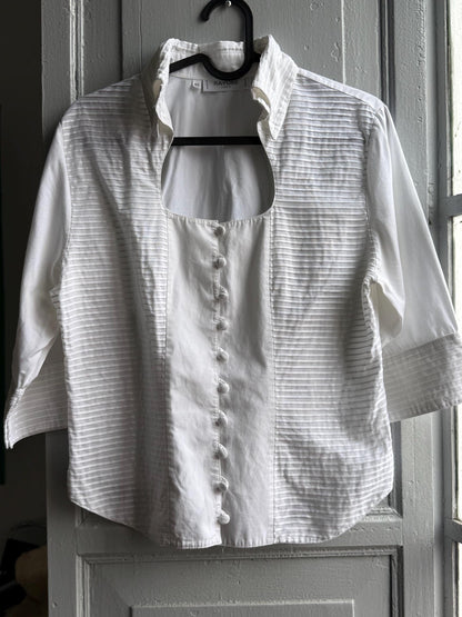 Vintage Rayure Paris Cut Out Blouse — additional view 7