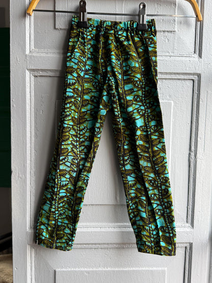 Floral Pattern Sustainable Toddler Trousers — fabric close-up