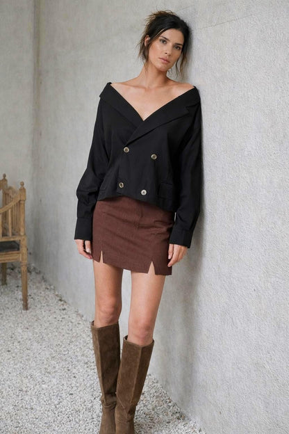 Vintage Italian Designer Power Shoulder Jacket