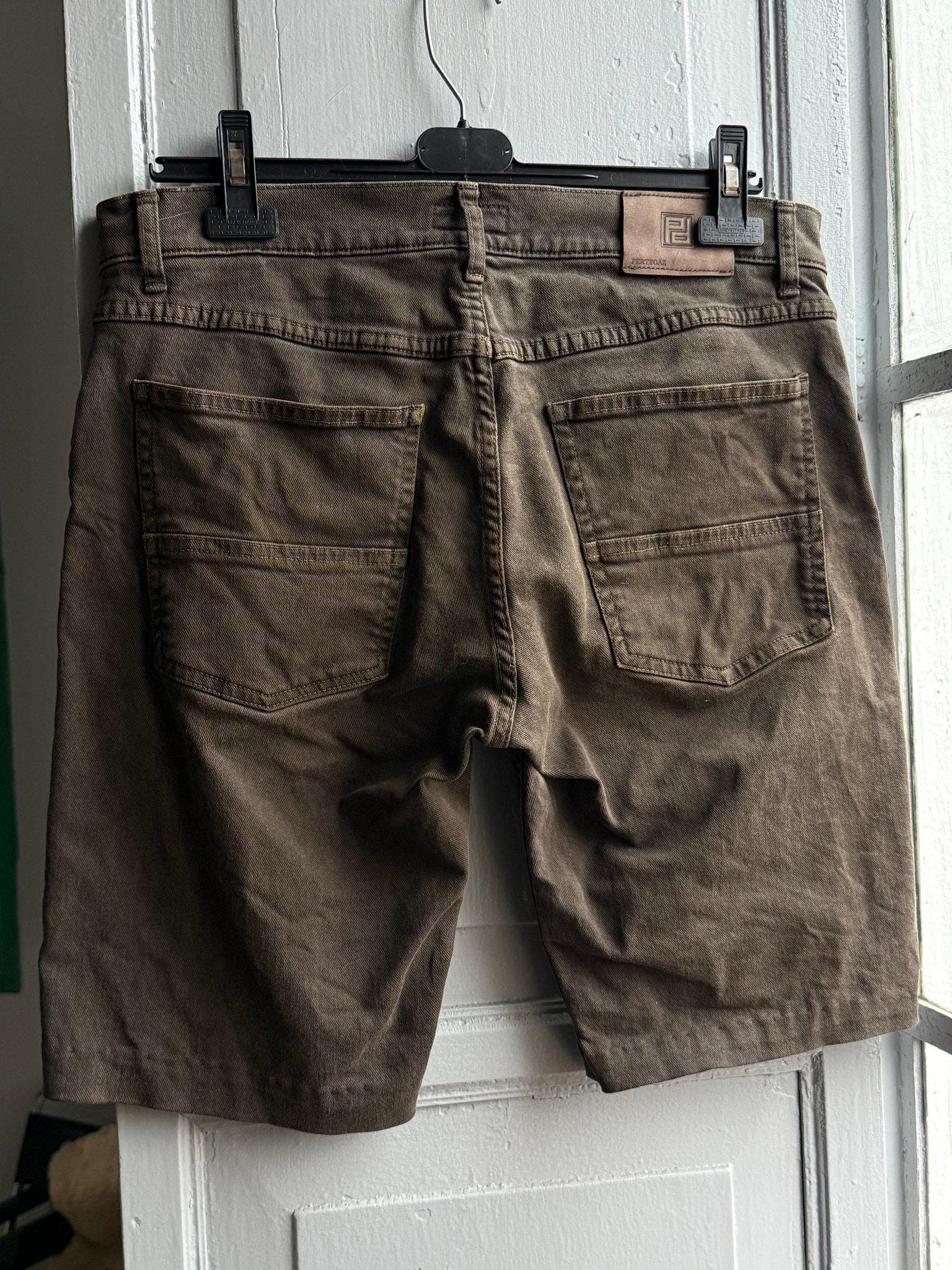 Brown Denim Men’s Shorts — additional view 6