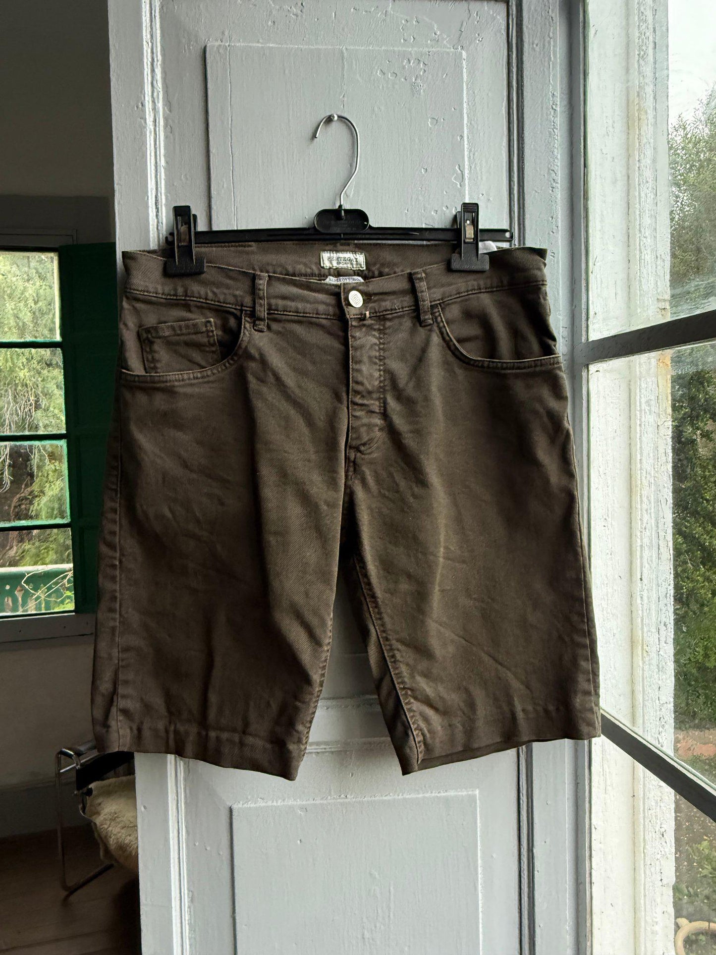 Brown Denim Men’s Shorts — additional view 7