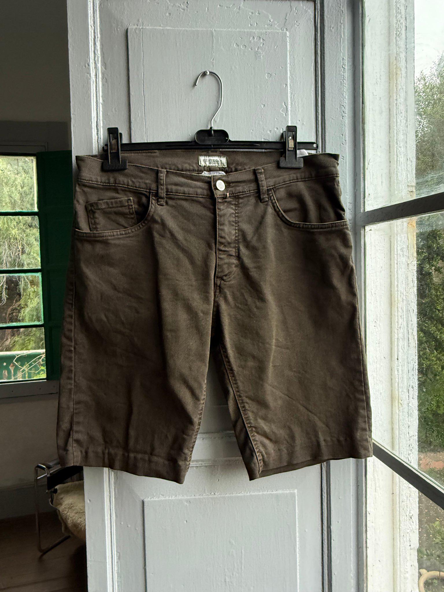 Brown Denim Men’s Shorts — additional view 7