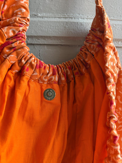 Orange Leopard Print Cotton Shopper Bag — additional view 9