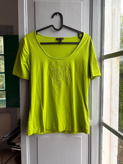 Vintage Escada Green Scoop Neck Tee — additional view 9