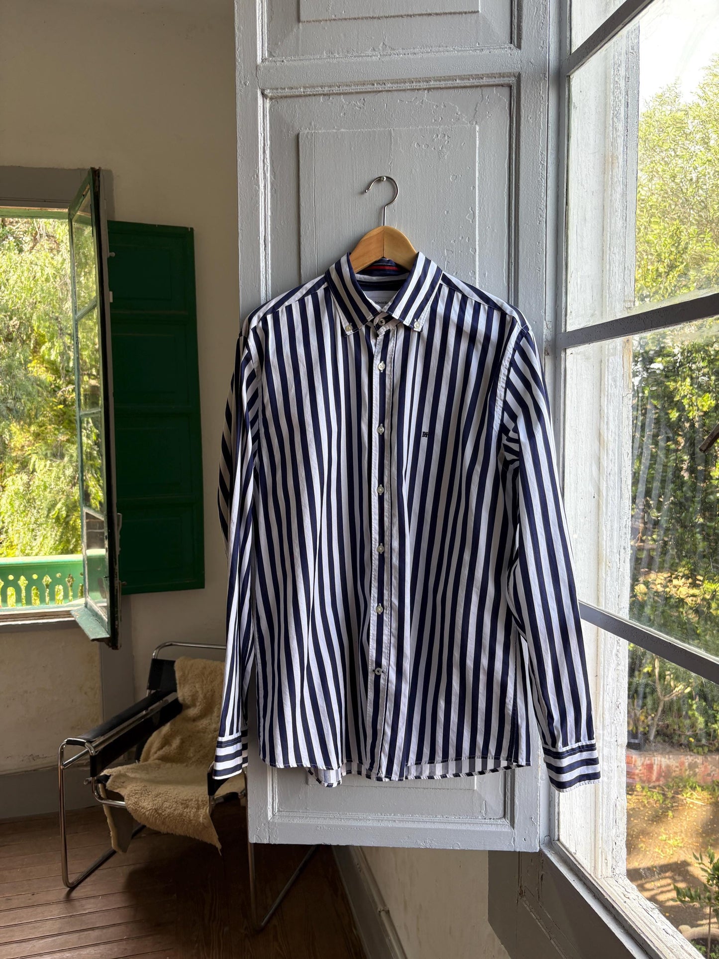 Navy Striped Preppy Shirt — additional view 5