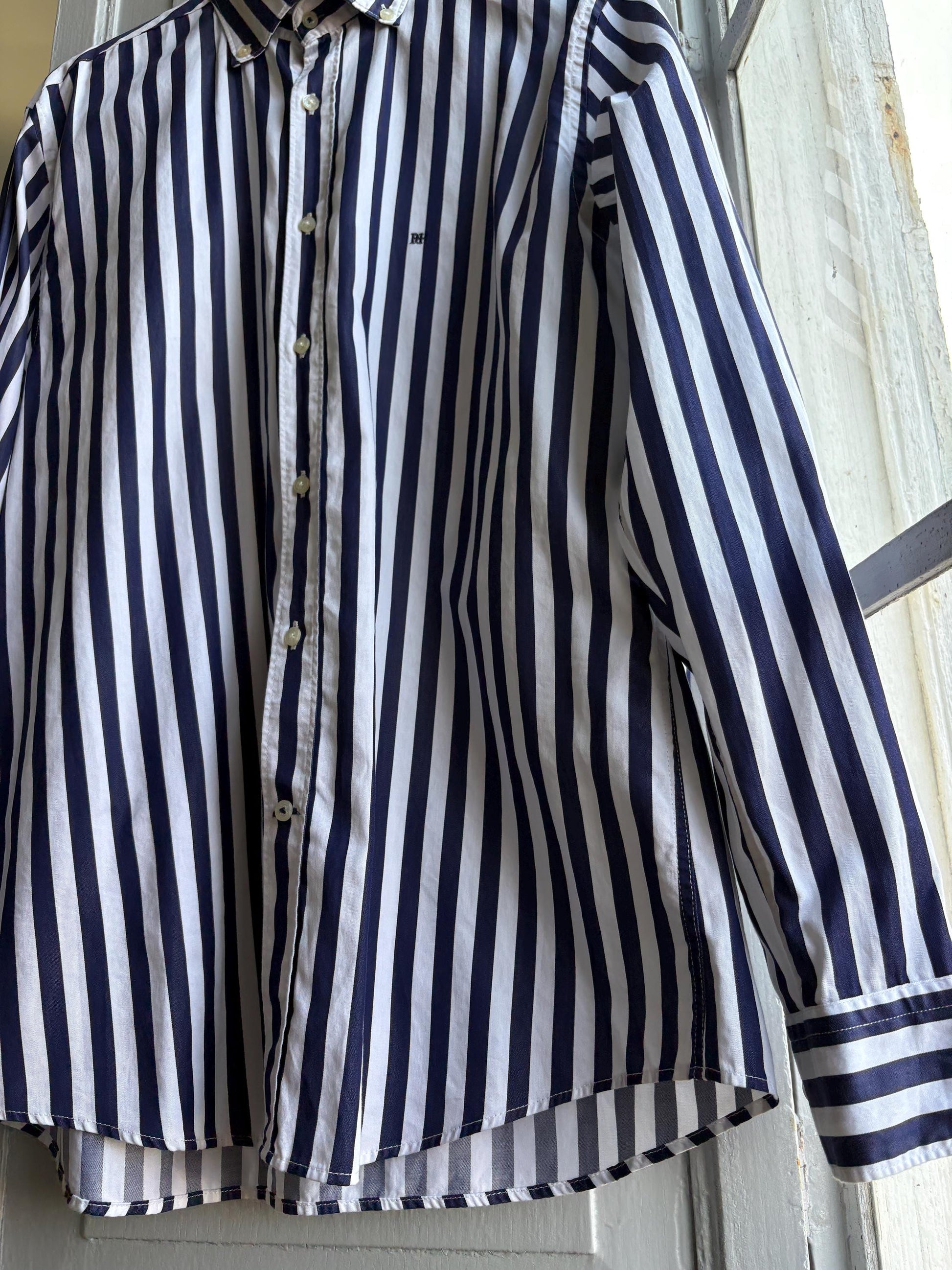 Navy Striped Preppy Shirt — additional view 14
