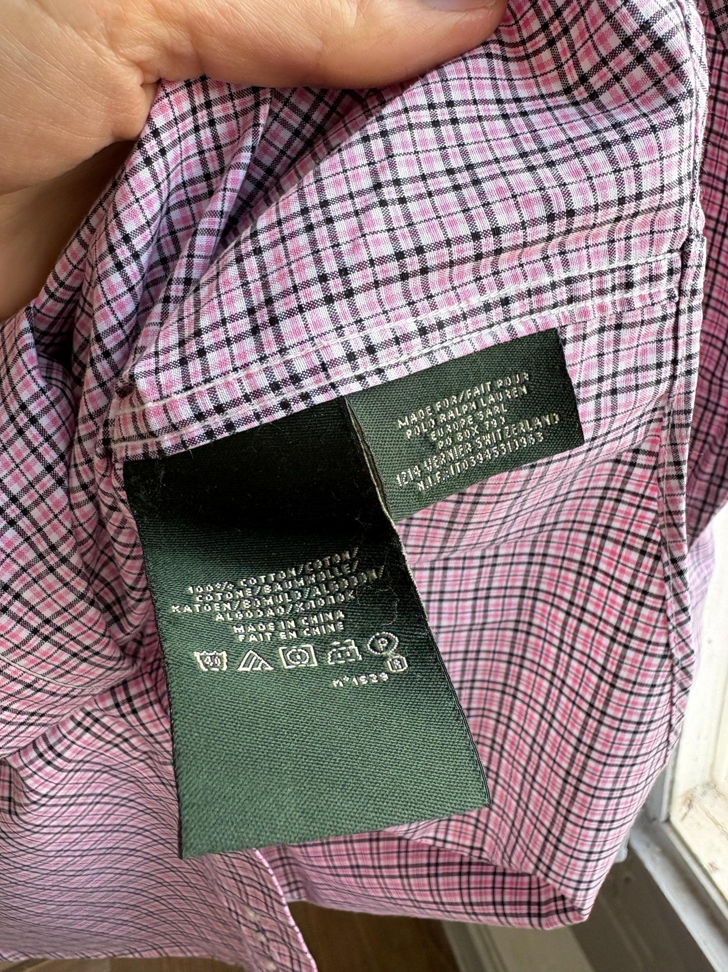 Multicolored Check Cotton Button-Down Shirt — additional view 6