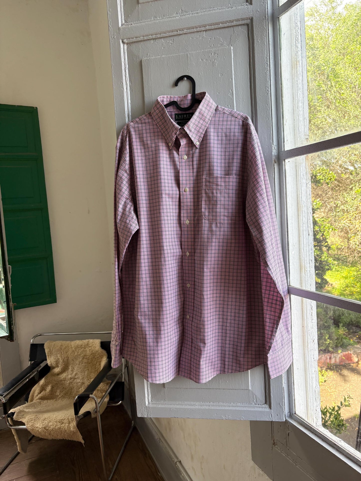 Multicolored Check Cotton Button-Down Shirt — additional view 9