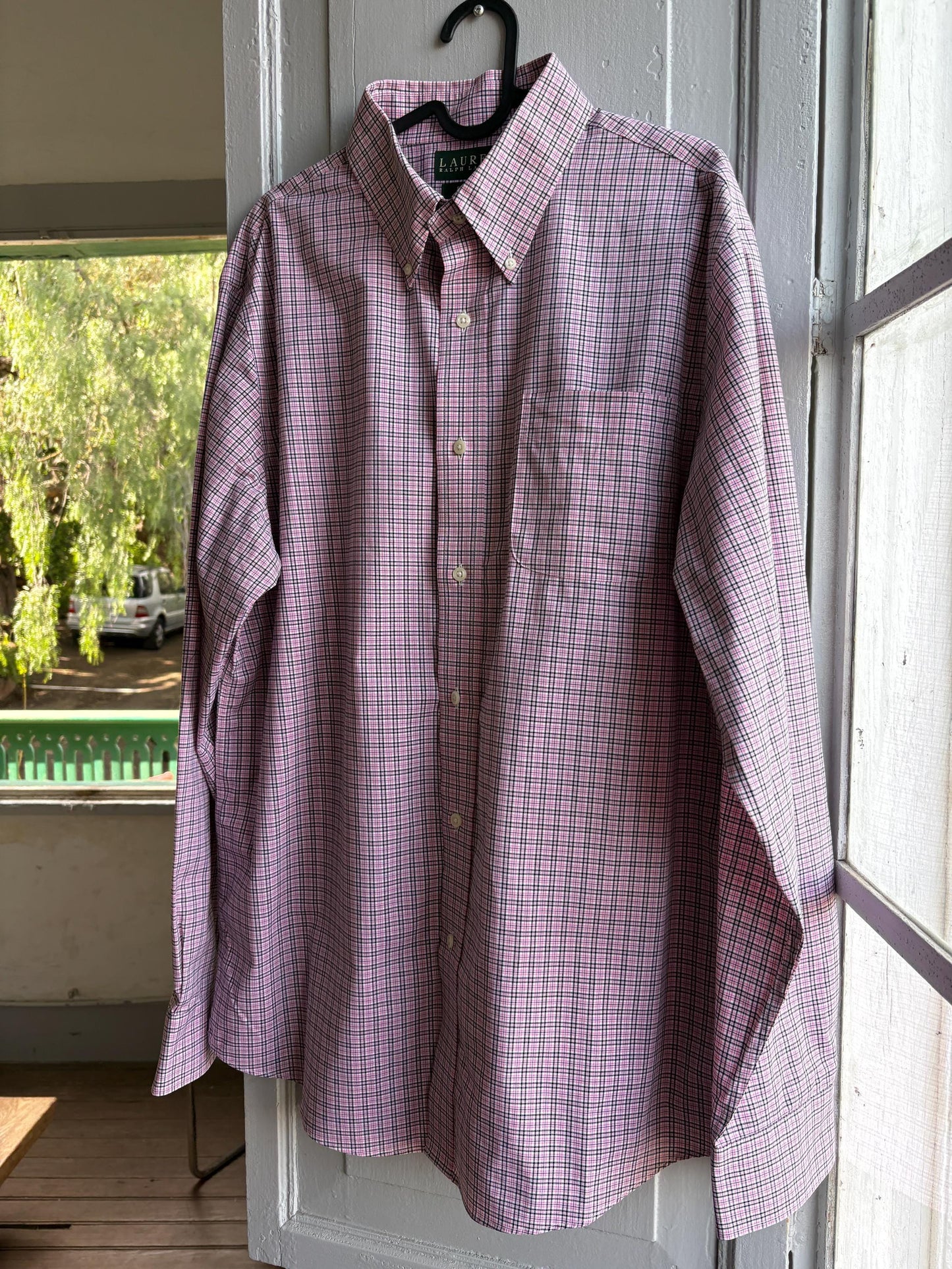 Multicolored Check Cotton Button-Down Shirt — additional view 11