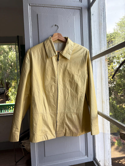 Vintage Light Yellow Leather Jacket — additional view 6