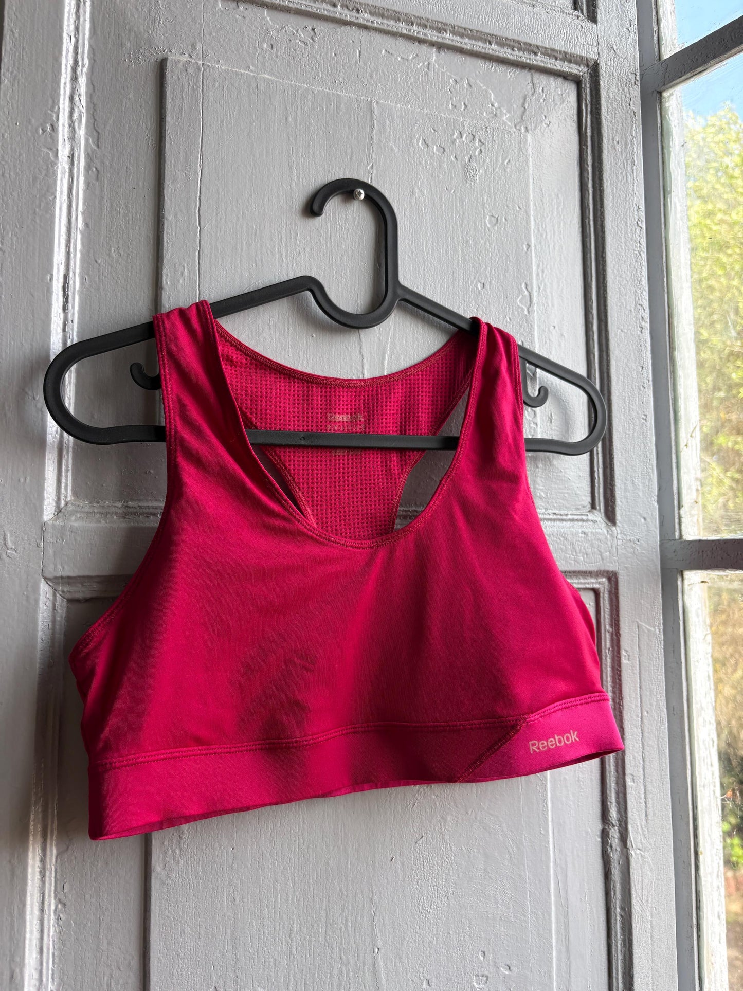 Pink Racerback Sports Top With Mesh Panel — additional view 7