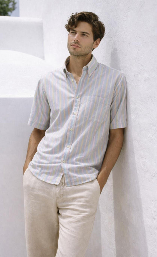 Ungaro White Cotton Short Sleeve Shirt