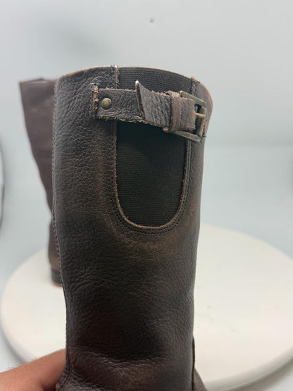 Brown Long Leather Boots for Girls — additional view 10