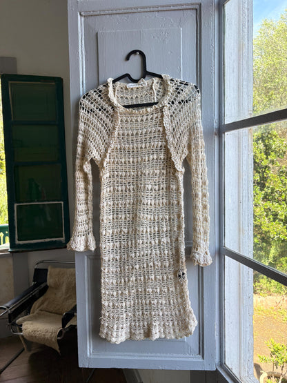 Vintage Isabel Marant Étoile Off-White Knit Dress — back view