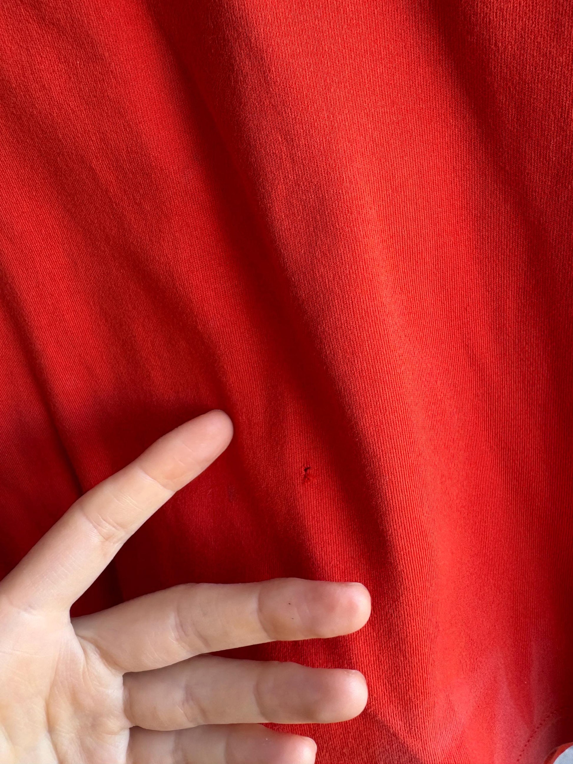 Vintage Ferrari Embroidered Kids Tee — fabric close-up