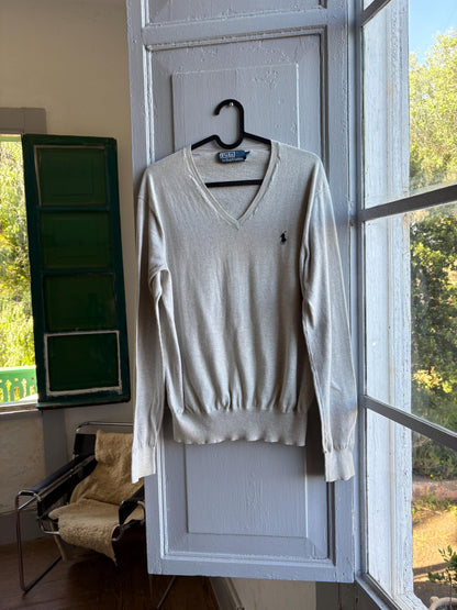 Beige Pima Cotton Long Sleeve Shirt — additional view 12