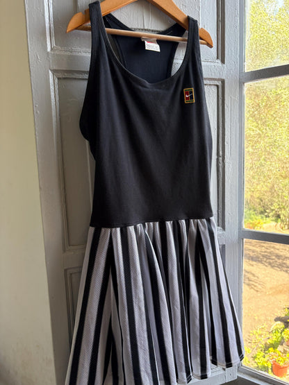 Vintage Nike Black Tennis Dress for Kids — fabric close-up
