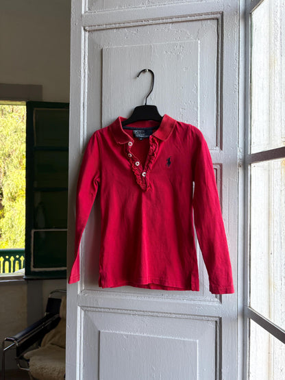 Polo Ralph Lauren Red Long Sleeve Shirt — detail