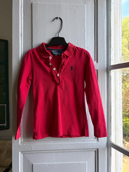 Polo Ralph Lauren Red Long Sleeve Shirt — back view