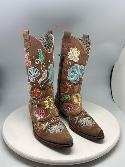 Roberto Cavalli Kids Brown Leather Boots