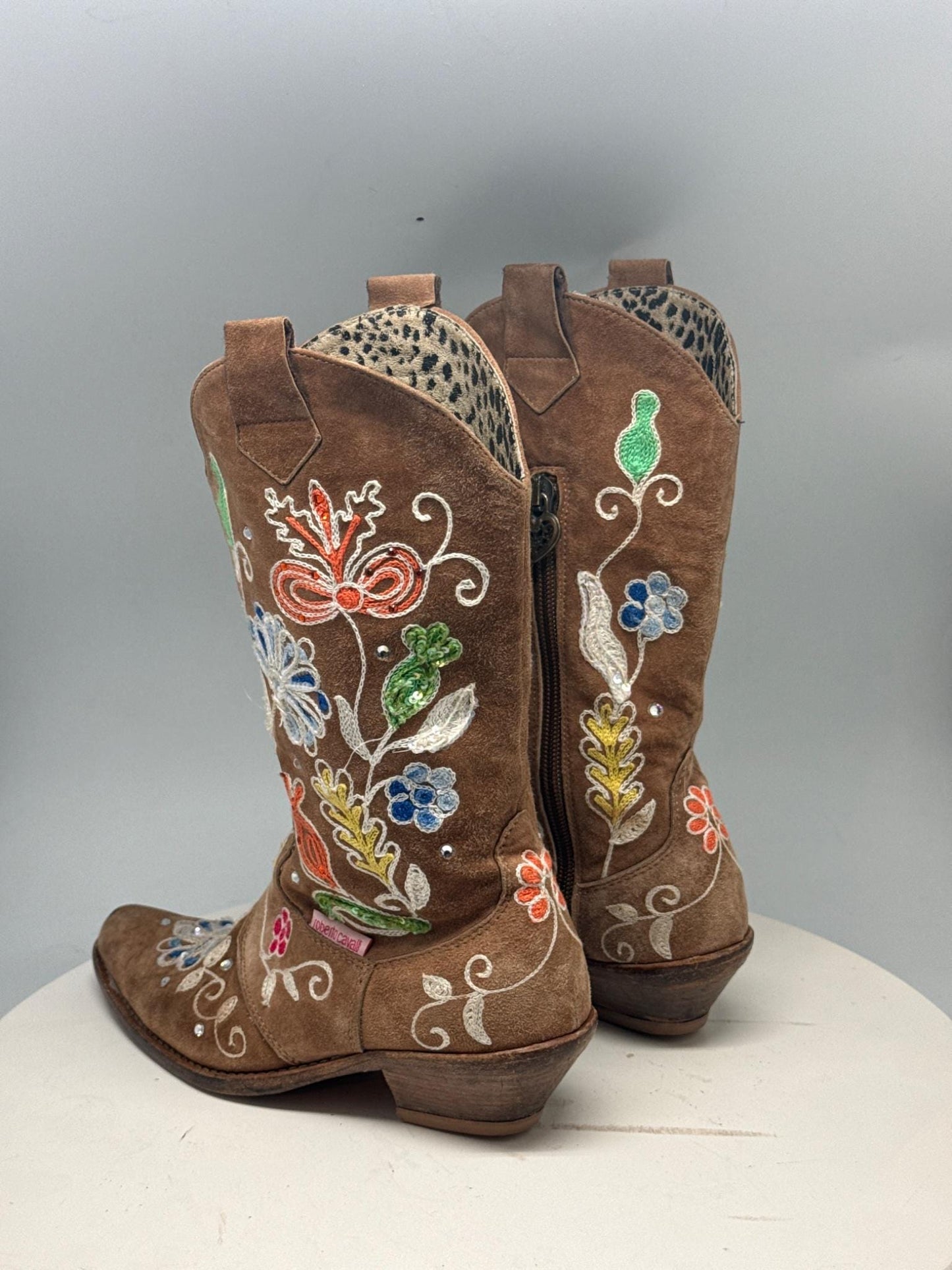 Roberto Cavalli Kids Brown Leather Boots — additional view 7