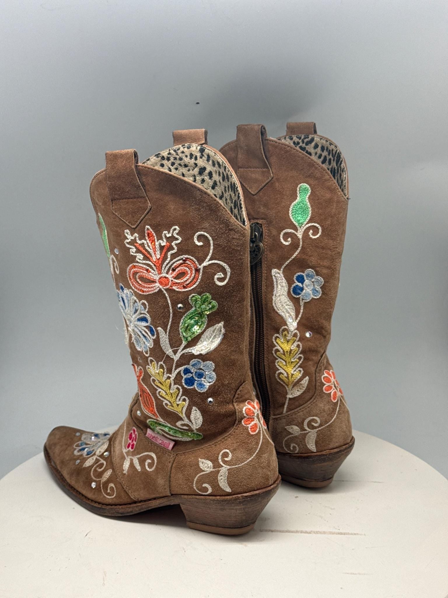 Roberto Cavalli Kids Brown Leather Boots — additional view 7