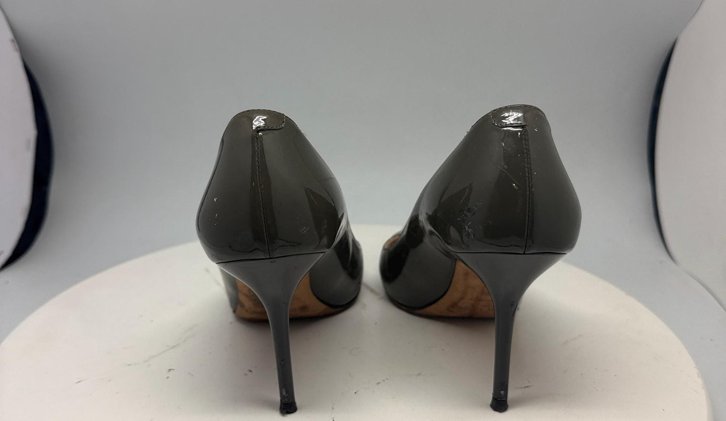 Olive Green Leather Heels by Jimmy Choo — additional view 5
