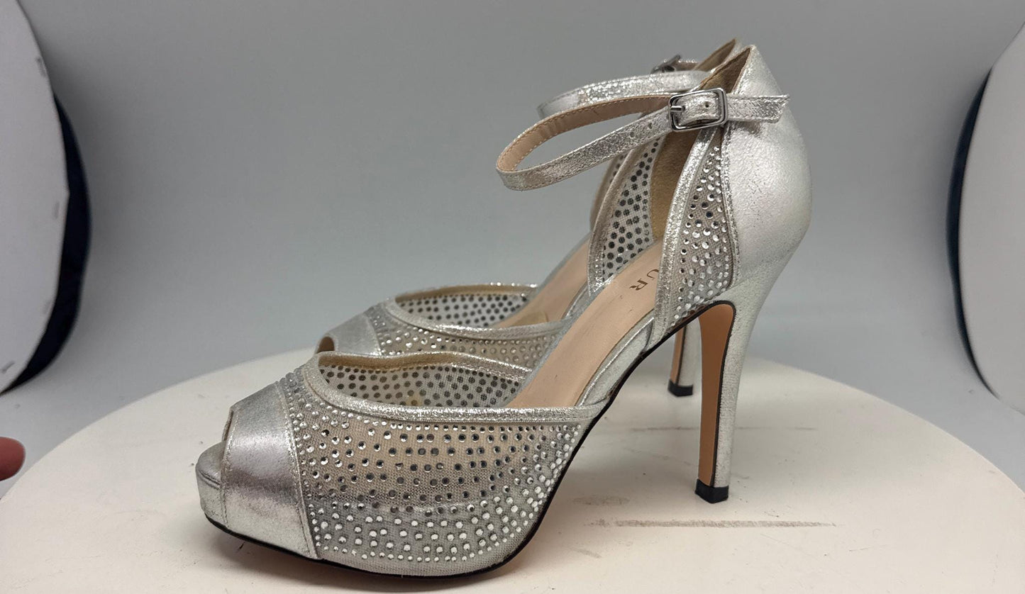Silver Bridal Platform Heels — additional view 9