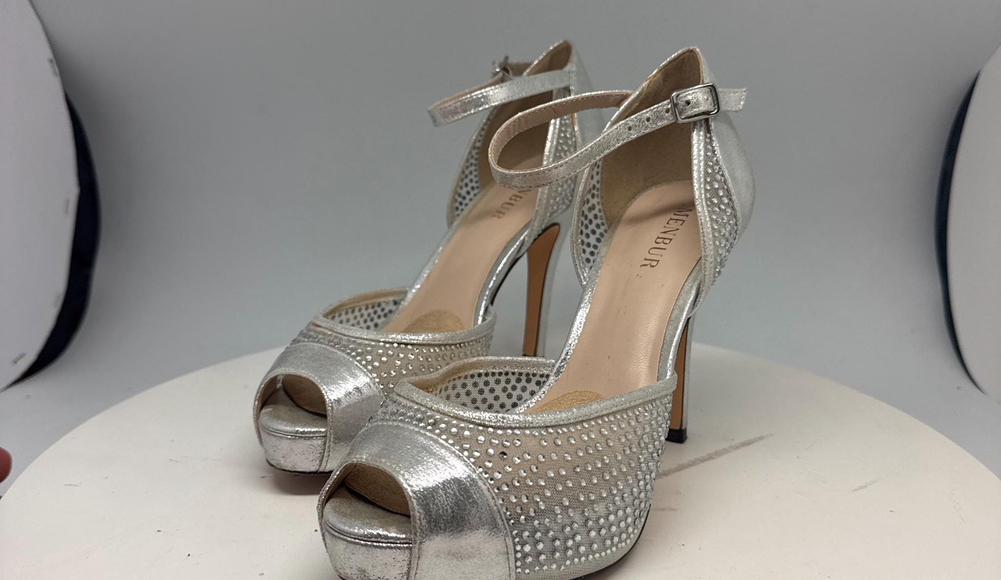 Silver Bridal Platform Heels — additional view 10