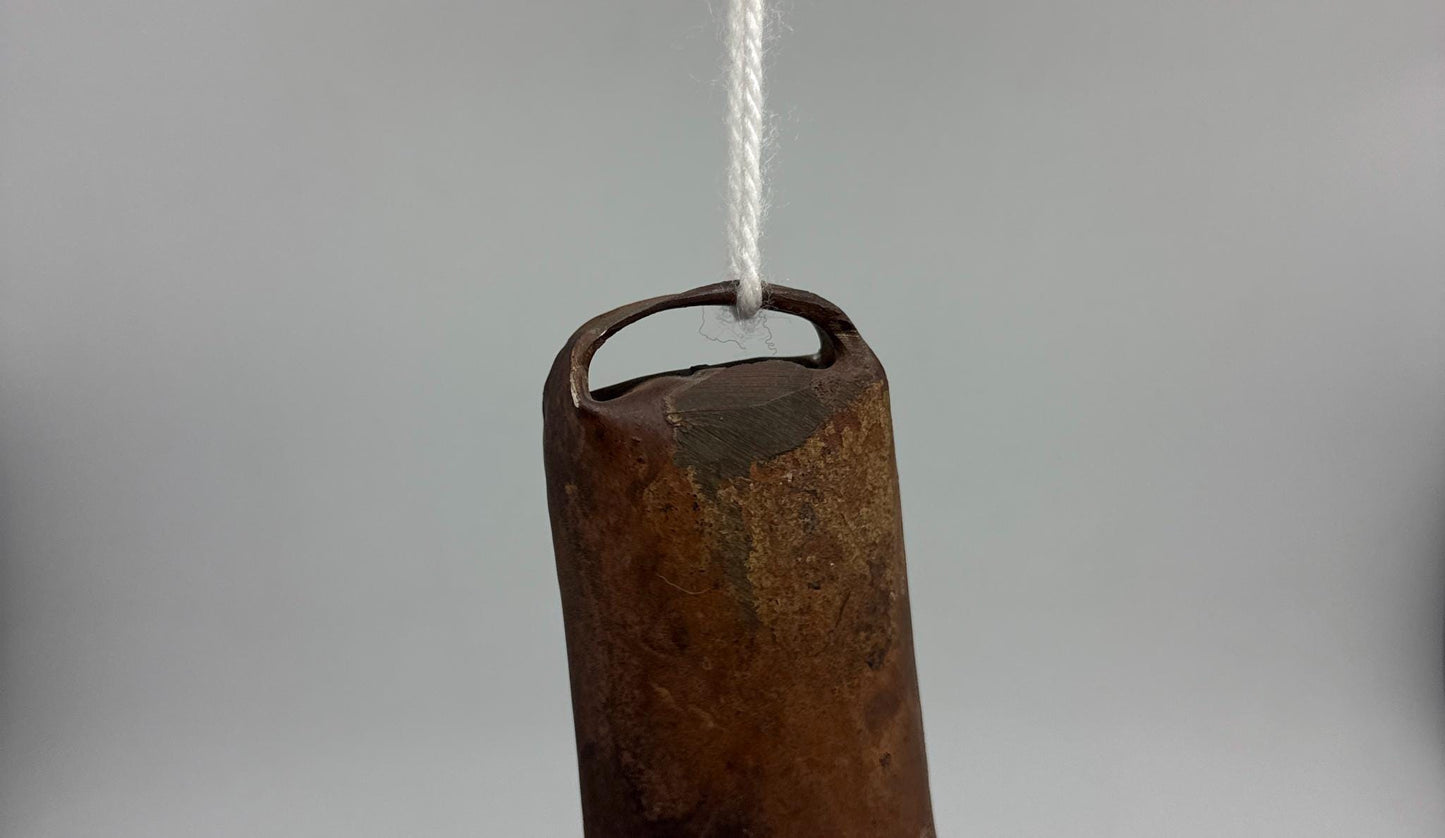 Antique Rustic Shepherd Goat Bell — back view