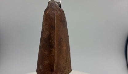 Antique Rustic Shepherd Goat Bell — fabric close-up