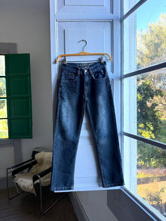 Blue Denim Straight Fit Jeans For Boys