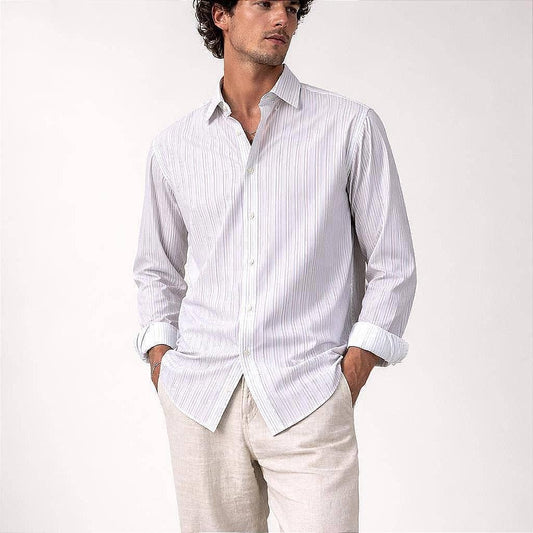 Vintage Stripe Cotton Oxford Shirt