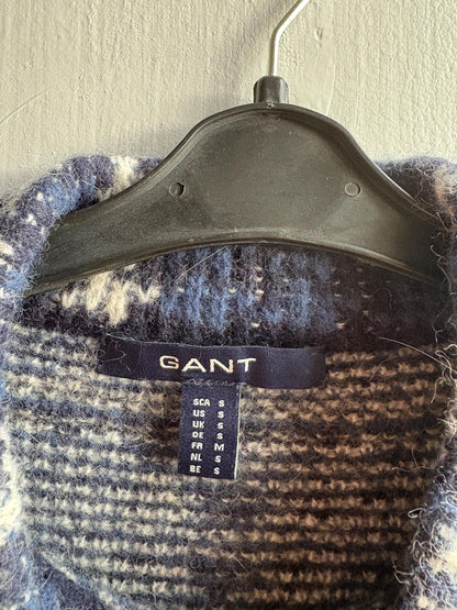 Vintage Gant Blue Checkered Wool Jumper — additional view 6