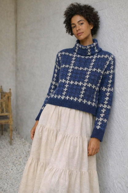 Vintage Gant Blue Checkered Wool Jumper