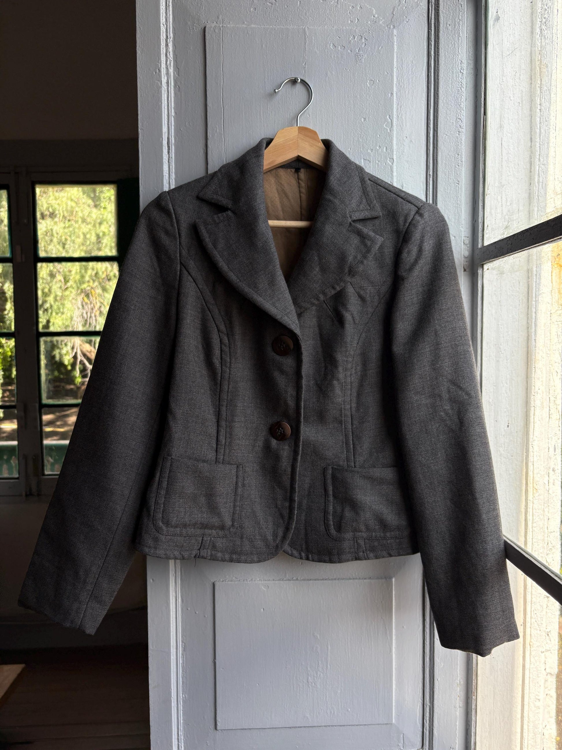 Tailored Grey Wool Blazer — additional view 6