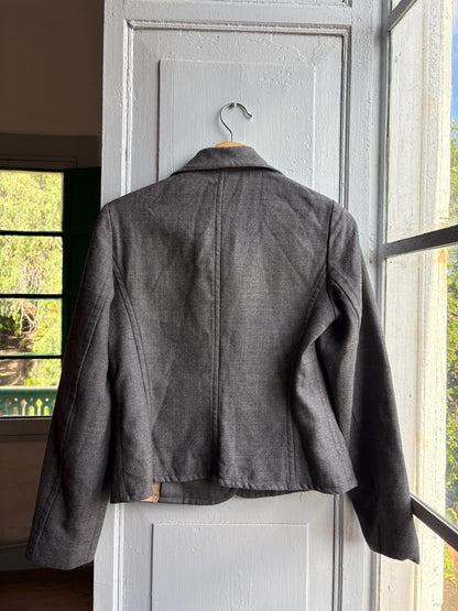 Tailored Grey Wool Blazer — additional view 7