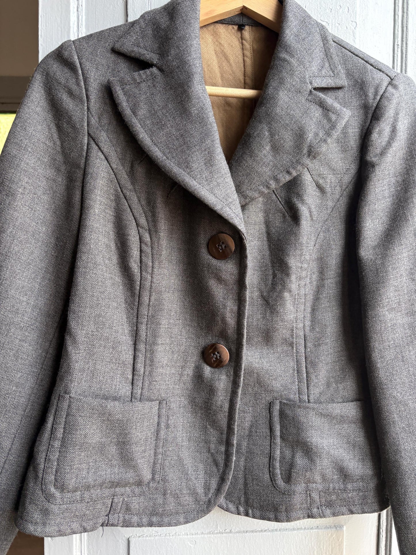 Tailored Grey Wool Blazer — additional view 9
