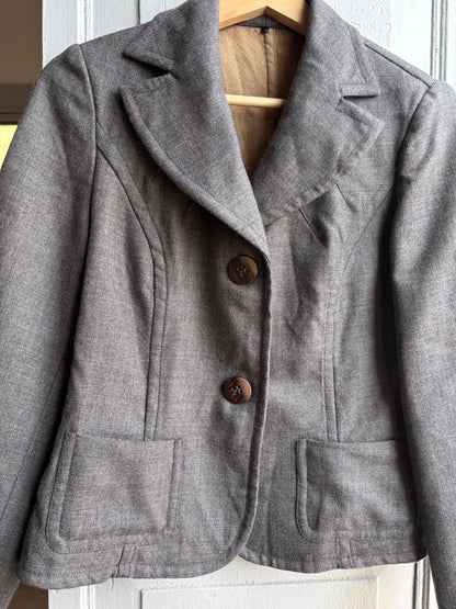 Tailored Grey Wool Blazer — additional view 9